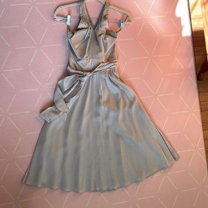 WHBM Champagne Halter cocktail dress